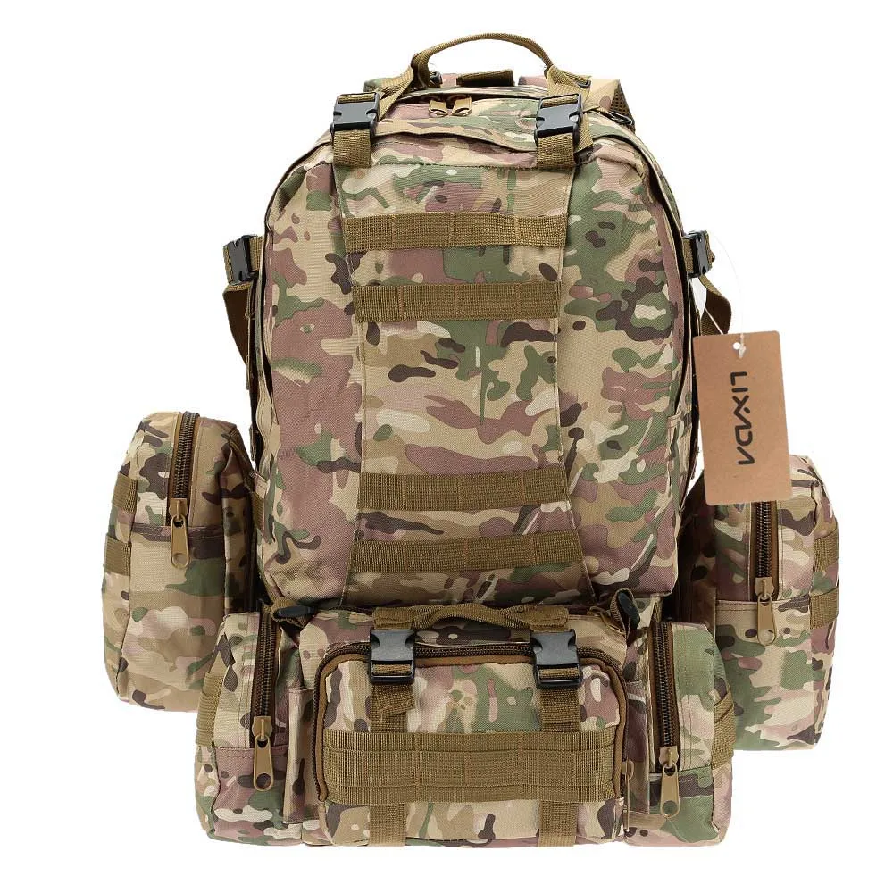 Camouflage 3 Это 50L камуфляж мешок открытый водонепроницаемость сумки ВОЕННЫЕ Molle тактическая сумка рюкзак рюкзаки Винтаж Пеший туризм кемпинг мешок - Цвет: Camouflage 3