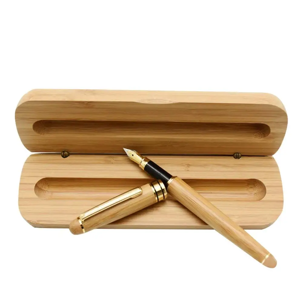 

Bamboo Fountain Pen, Handcrafted Pen with Case, Calligraphy Fountain Pen for Gift