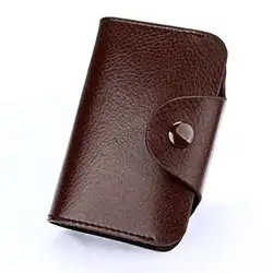 Новый Для мужчин Для женщин кожа ID кредитных держатель для карт сцепления Двойные Кошелек для монет бумажник Карманы женский кожаный