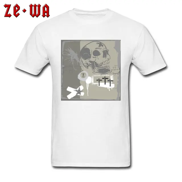 Skull T shirt Punk Tees Hip Hop Men T 