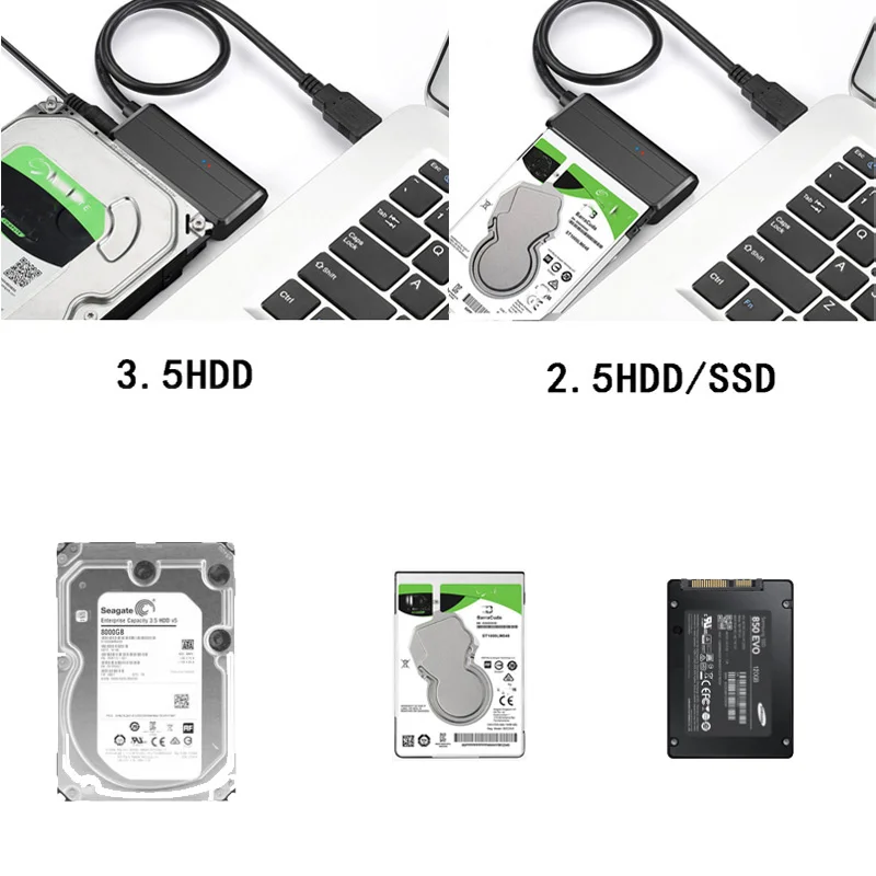 Линия преобразования жесткого диска SATA к USB3.0 кабель сплав 2,5 дюйма 3,5 дюйма Жесткий приводной удлинитель кабель черный цвет для компьютера