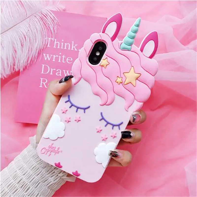 o TRISEOLY Телефон чехол для iPhone 6 6s 7 8 плюс милые 3D мультфильм Силиконовые Чехлы мягкие из кожи TPU для Iphone 5, 5s, se задняя крышка Coque X S MAX - Цвет: o