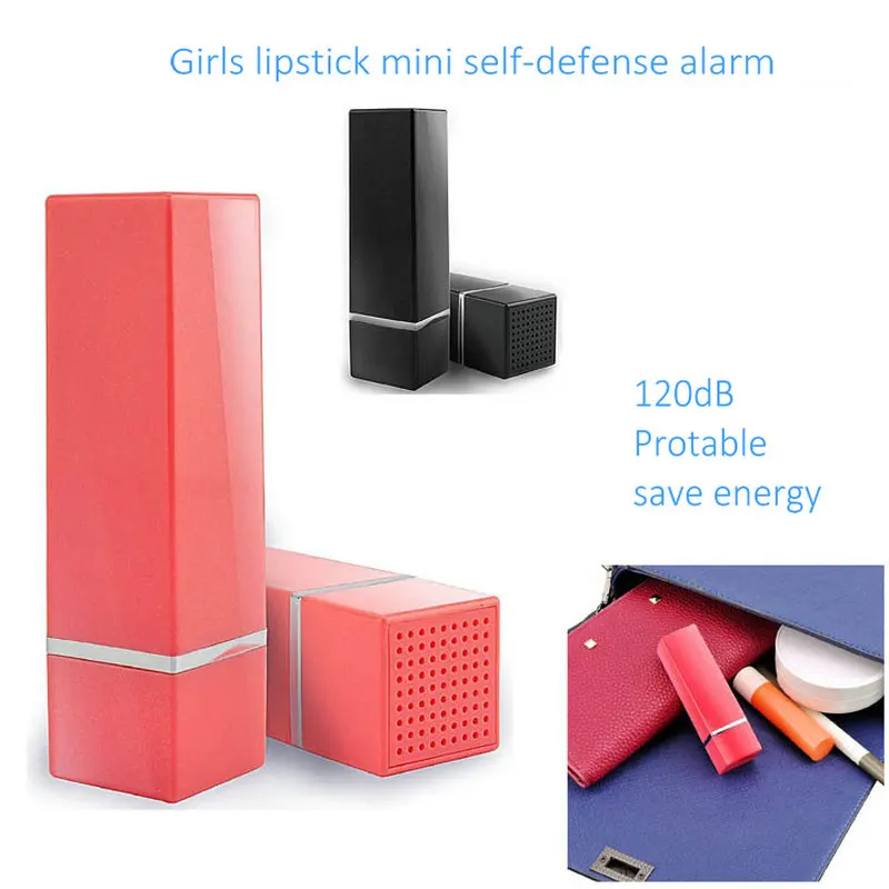 GEEAIR/мини-сигнализация для девочек, Портативная сигнализация для самозащиты, товары для самозащиты, устройство для самообороны для студентов, Аварийная сигнализация - Цвет: Lipstick Alarm
