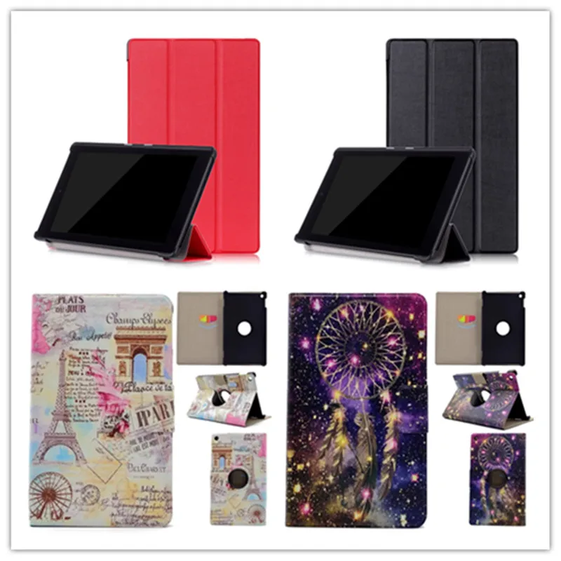 Тонкий Кастер pattern case для Amazon Новый Kindle Fire HD 8 2016 Печати Dreamcatcher башня Leathe case|case for
