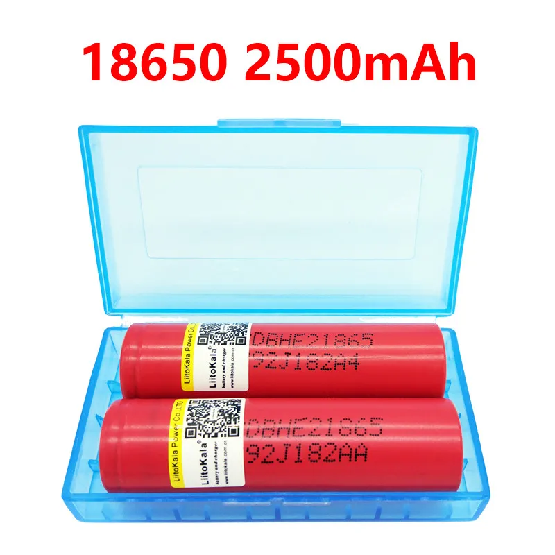 

2PCS New liitokala lii-25 HE2 ICR18650 HE2 2500mah li-ion 18650 HE2 rechargeable batteries 30A for LG for E-cigarette