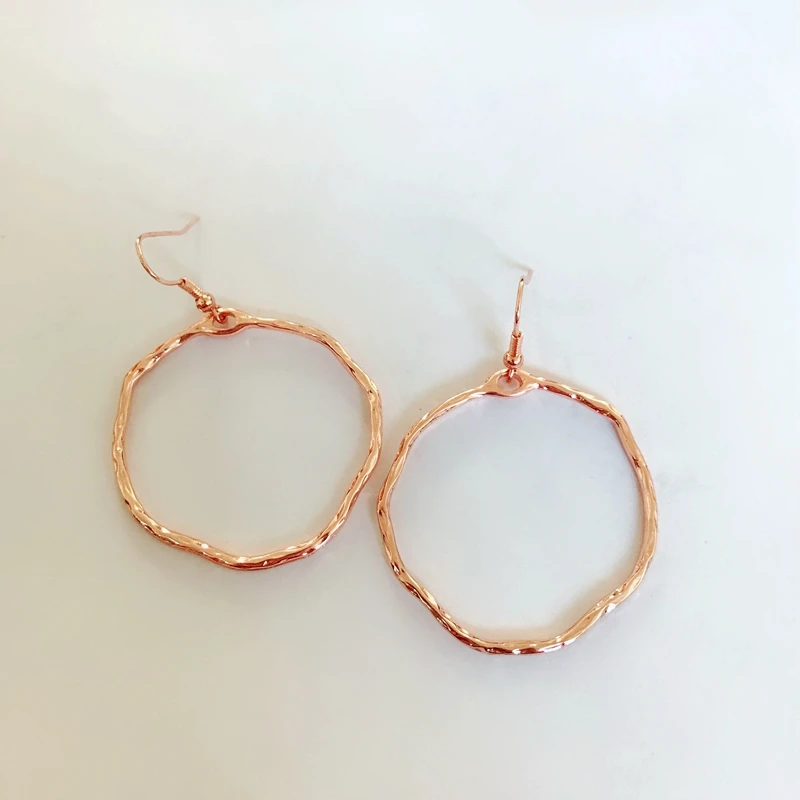 

Free Shipping New Hammered Hoop Earring