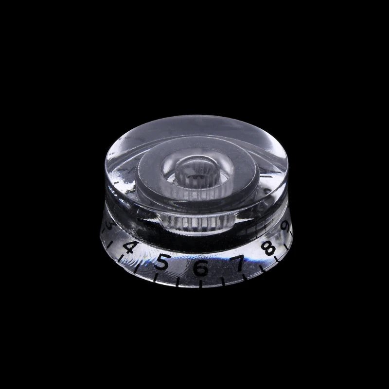 

1pc Knob Button Electric Guitar Tone Volume Control For LP Guitar Parts Transparent Black