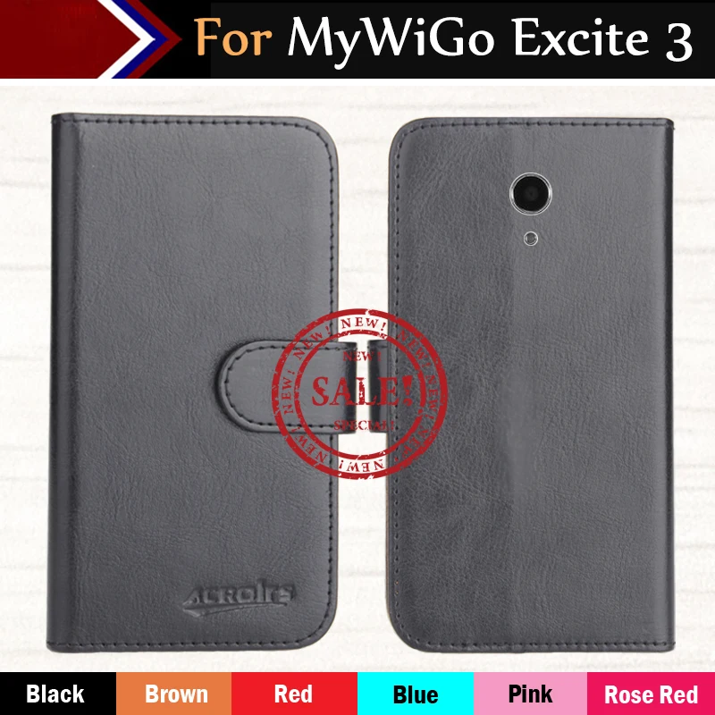 

Hot!! In Stock MyWiGo Excite 3 Case 6 Colors Ultra-thin Dedicated Leather Exclusive For MyWiGo Excite 3 Phone Cover+Tracking
