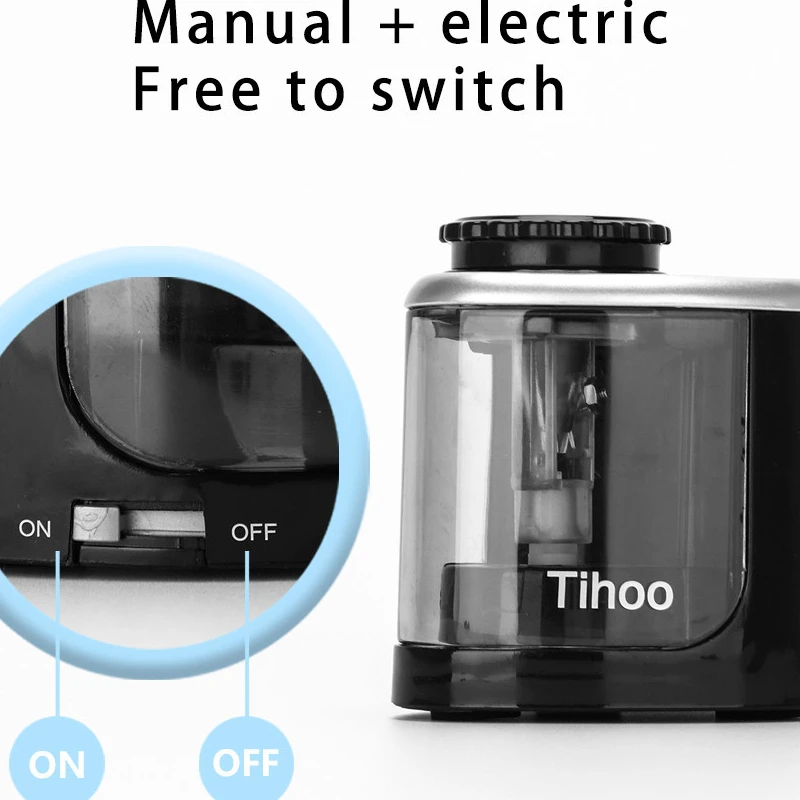 

TEN-WIN electric switch black pencil sharpener one hole for 6-8mm pencil sharpener pencil