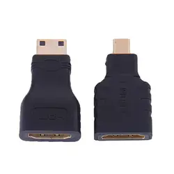 HDMI для Micro HDMI + HDMI к Mini позолоченный конвертер HD разъем расширения адаптер для видео ТВ для Xbox 360 HD ТВ 1080 P