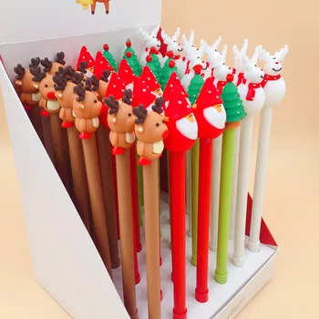 

3Pcs/lot Merry Christmas Series Creative Neutral Pen Black Gel Pen Student Writing Tools Gifts Office School Supplies