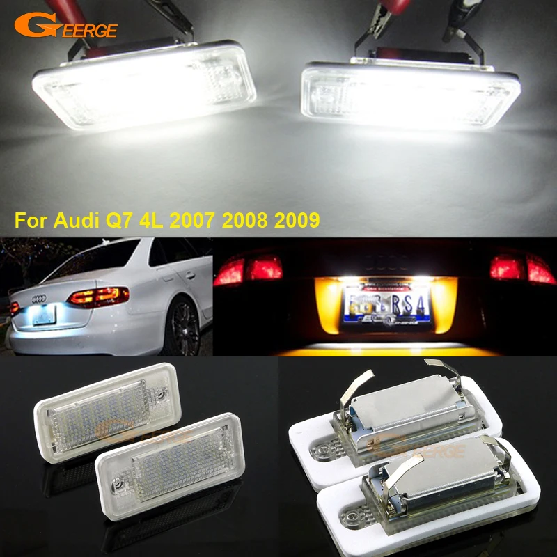 

For Audi Q7 4L 2007 2008 2009 Excellent Ultra bright 3528 Led License plate lamp light lamp No OBC error