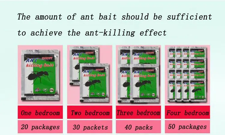 50 шт. вредителей Управление мощный универсальный наркотиков порошок Anticide Ant медицина домой термитами порошок инсектицидами приманки