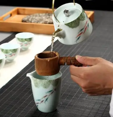 Старый корень бамбука чай сито, фильтр для чая Чай Аксессуары Творческий бамбуковый чай воронка