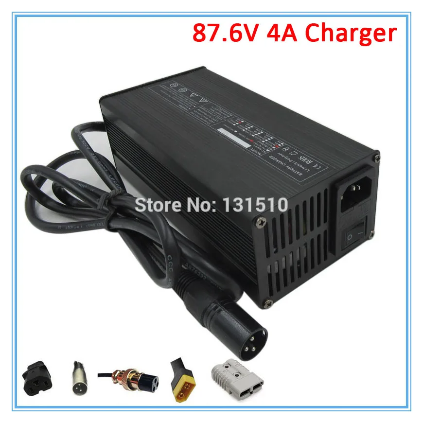

360W 72V 4A LiFePO4 Charger Ouput 87.6V 4A charger with fan 87.6V LiFePO4 Charger Used for 72V 24S LiFePO4 LFP Battery charger