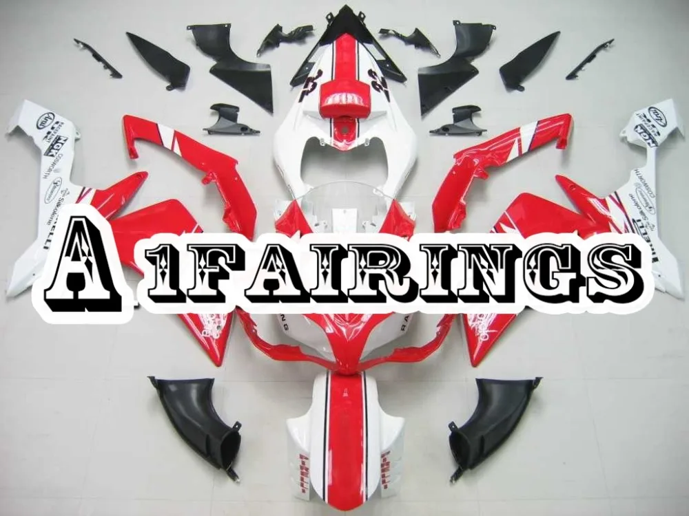 

Red White Black Complete ABS Plastic Injection Motorbike Covers Fairings for Yamaha R1 Year 2007 2008 07 08 Sportbike Cowling