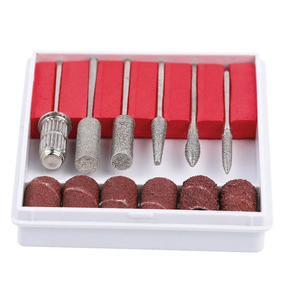

6PCS Drill Bits and Sanding band Professional Electric Nail Drill Machine Manicure Tool Sanding bands for Nail Drill Replacement