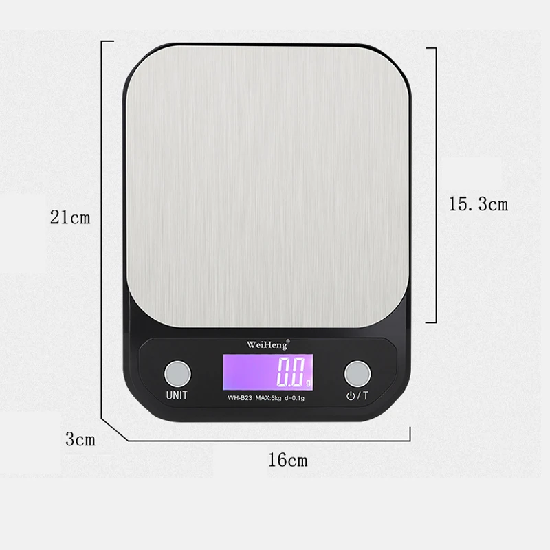 10kg/1g 3kg/5kg 0.1g Digital Scale Stainless Steel High Quality Weighting Scale Electronic Baking Precision Weight Kitchen Scale