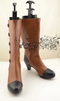 

Black Butler Kuroshitsuji Elizabeth Cosplay shoes Party shoes brown color Free Shipping