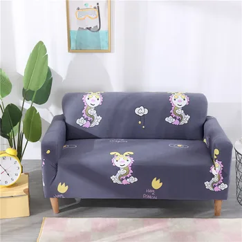 

Elastic Sofa Cover Printed Flowers Slipcover Tight Wrap All-inclusive Corner Sofa Cover Stretch Furniture Covers 1/2/3/4 Seater