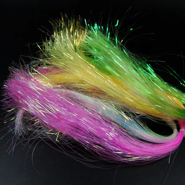 [8paks] Flat Disco Pearl Sparkle Flash Crystal Tinsel Fly Tying