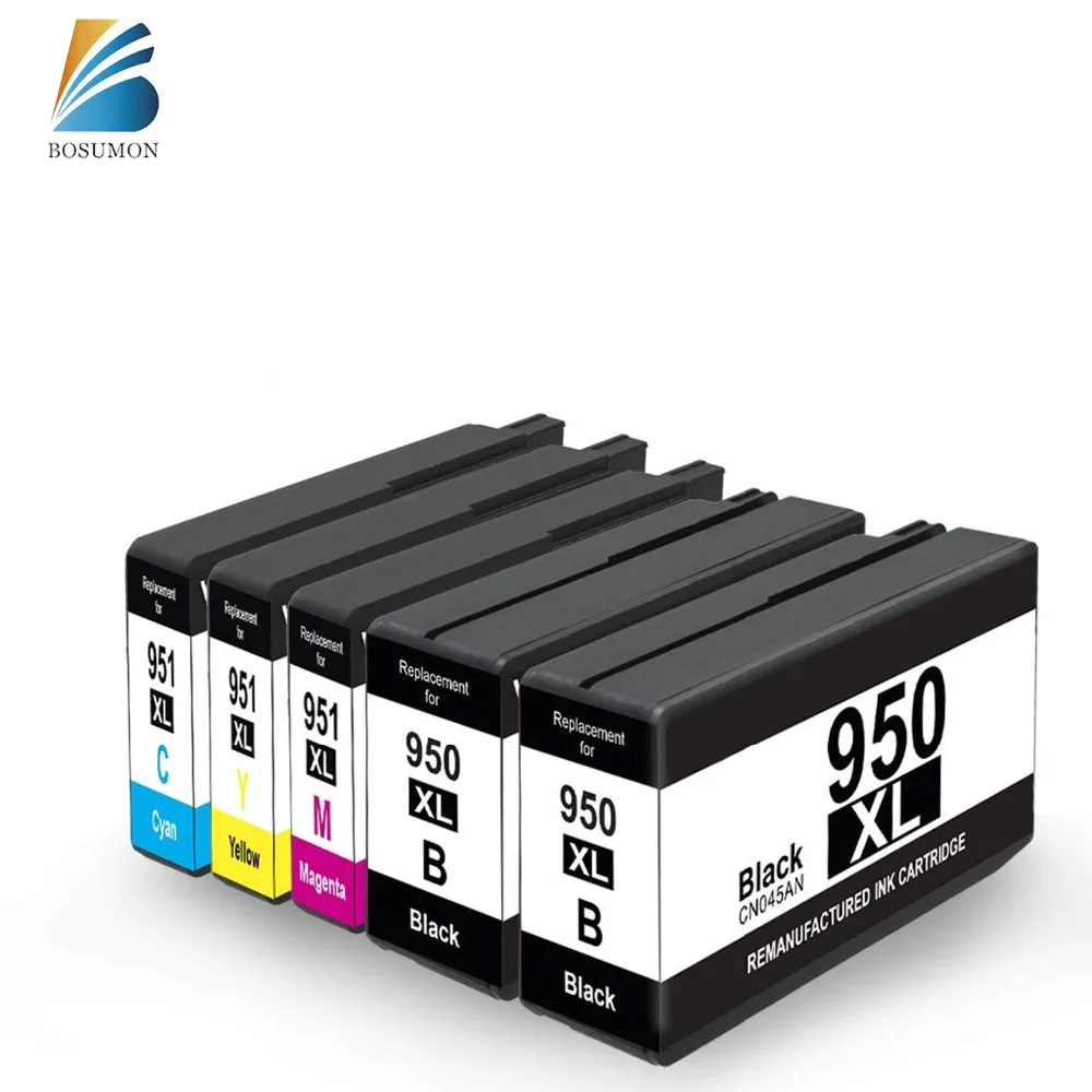 Bosumon 4Pack ink cartridge 950 951 Compatible for HP Officejet Pro