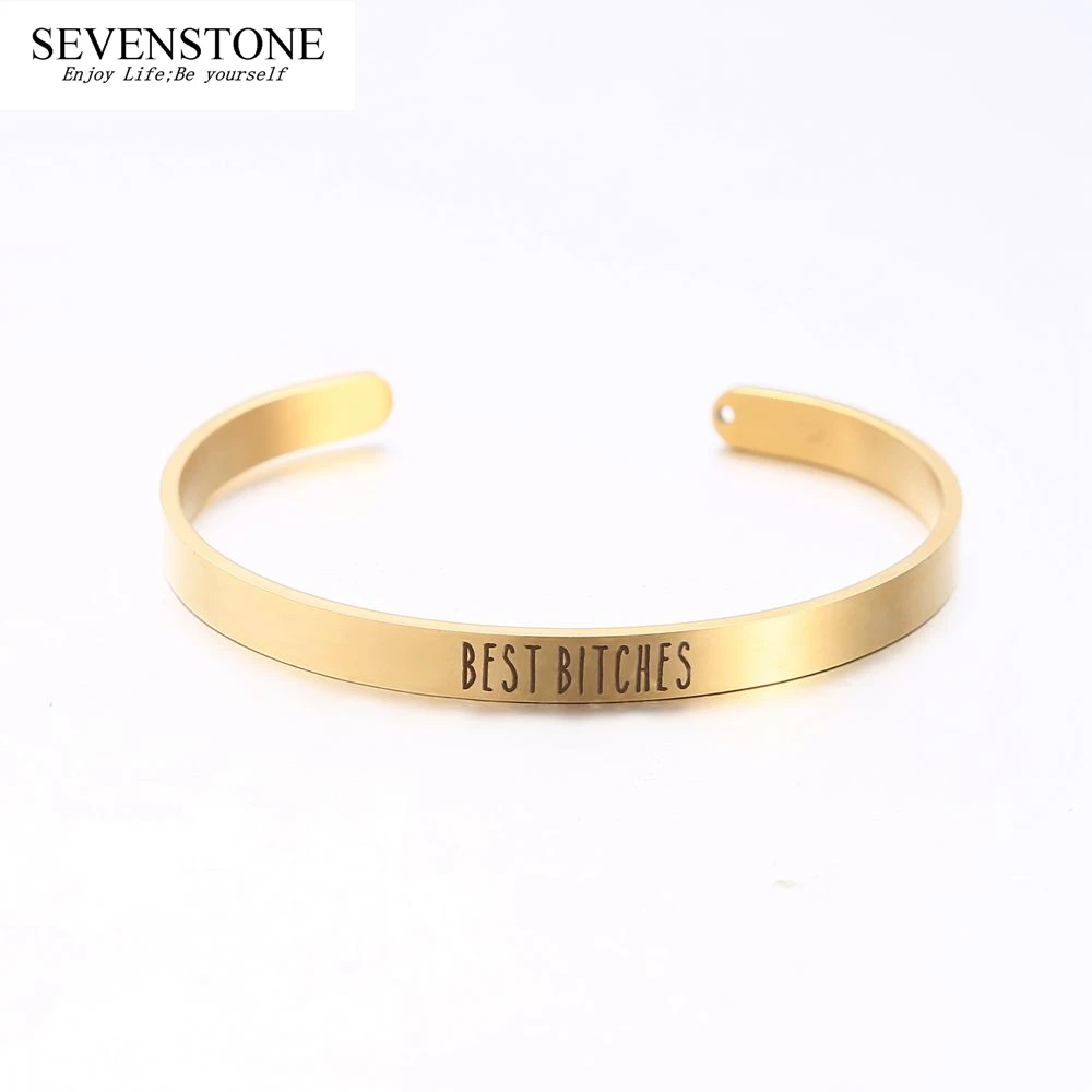 

SEVENSTONE 2019 New Fashion Charm Brand Bracelet Men/Women Jewelry Wholesale Trendy Rose Gold/Silver/Gold Color Thin Bracelets