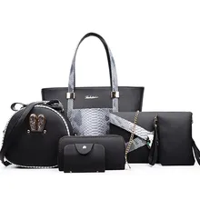 6 teile/satz Serpentin Frauen Tasche 2016 Verbund Dame Handtasche Neue Designer-handtaschen Hoher Qualität