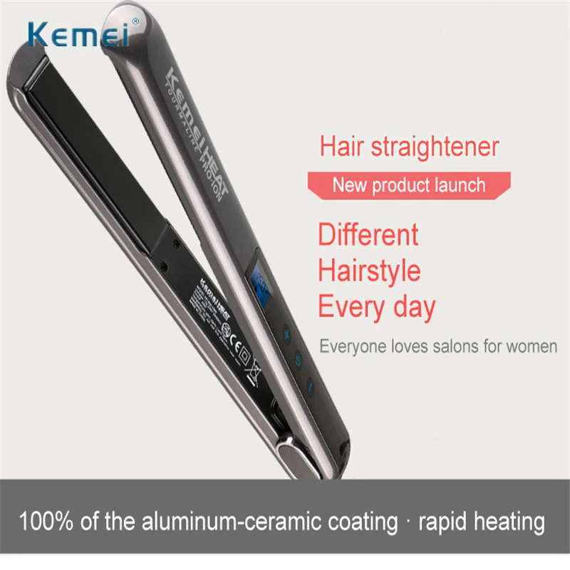 New Arrival Kemei KM 1089 Fast Hair Straightener LCD Touch Screen