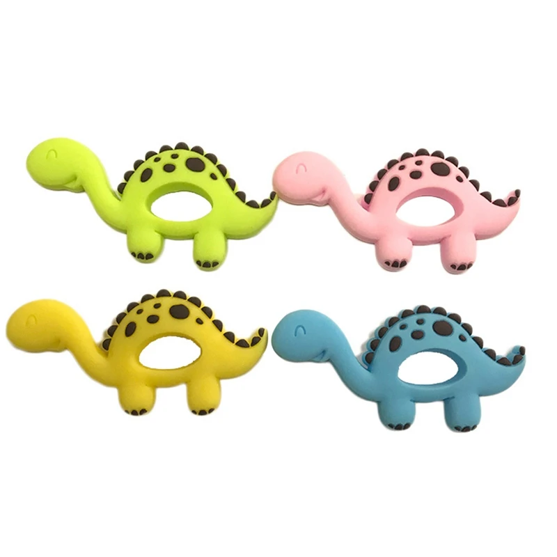 

Safe Silicone Baby Teether Dinosaur Pendant BPA Free Teether For Making Baby Chewable Toy Baby Shower Gift Infant Teething Kit