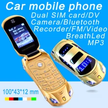 Newmind F15 флип открыл MP3 MP4 FM фонарик Две сим-карты Супер Small cell модель автомобиля мини мобильный телефон P431