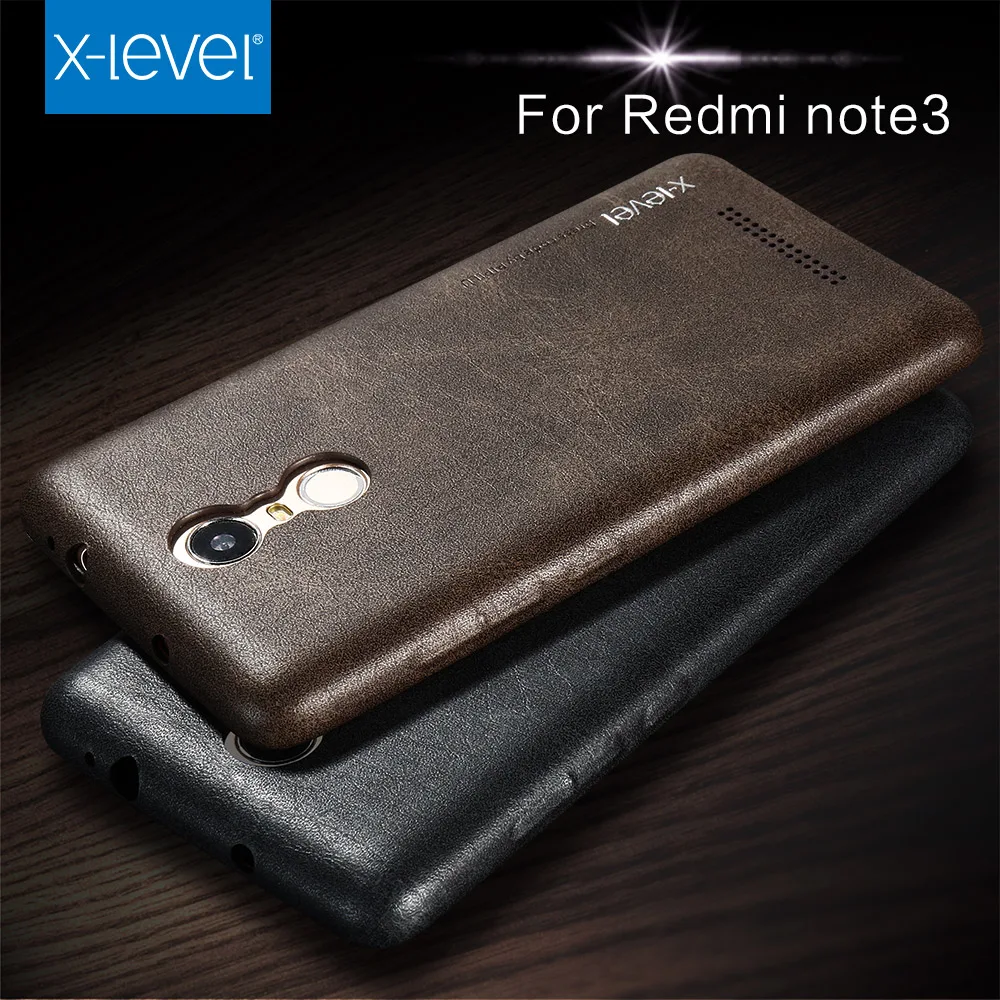 

X-level Luxury Vintage PU Leather Phone case for Xiaomi redmi note 3 Back cover case for redmi note 3