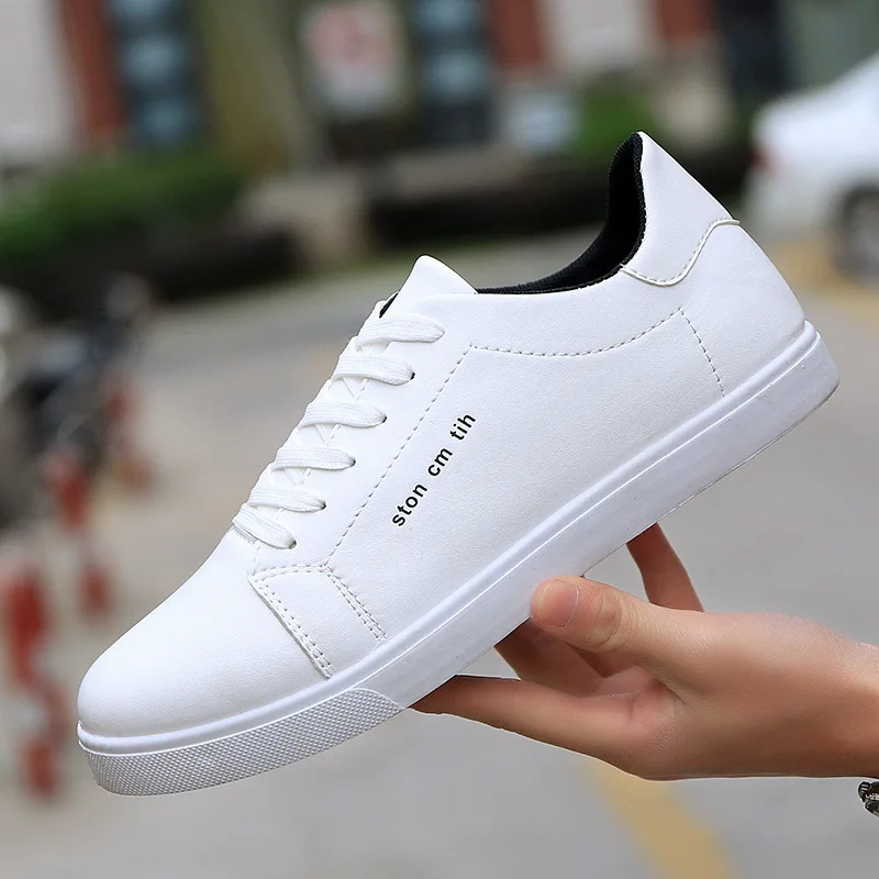 

High Quality Brand Men Casual Shoes Flats Fashion Spring Autumn Casual Sports Shoes Men Breathable Black Casual Men Shoes White