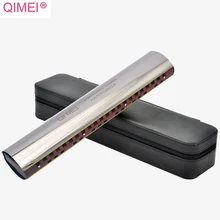 Qimei Alto Soprano Horn Harmonica Key C Horn Tone Wood Comb Brass Reeds Harp Qimei Mouth Organ Professional Musical Instruments