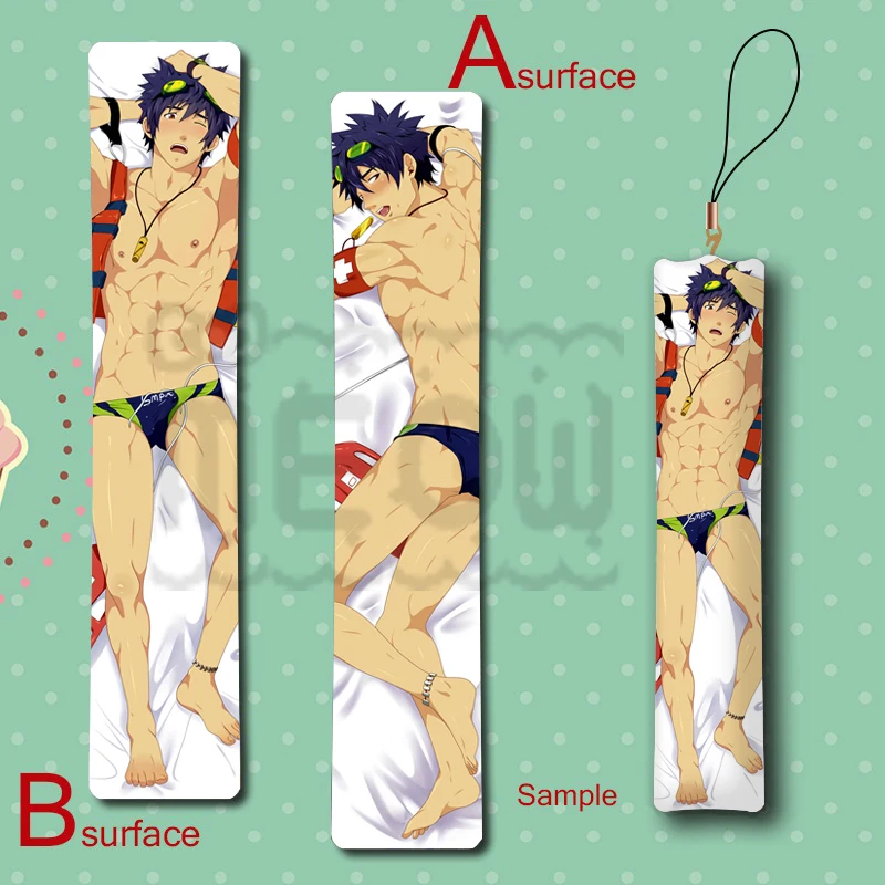 Mazjojo Mekku ra Swimmer Muscle Man BL Cool Sexy Anime Mini Dakimakura брелок подушка подвесное украшение