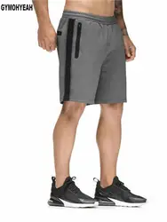 Мужские шорты бодибилдинг теленок Длина Jogger мужские s Высокое качество шорты с карманом на молнии тренировочные брюки фитнес мужские
