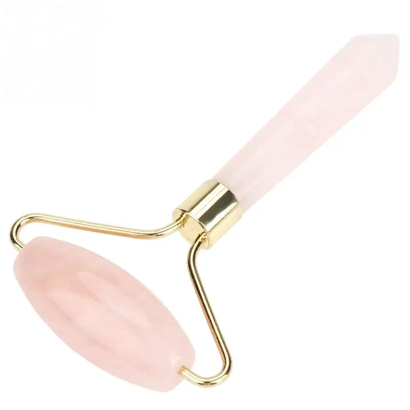Natural Pink Crystal Massager Body Face Massage Roller Wrinkle Removal Skincare Beauty Tool | Дом и сад