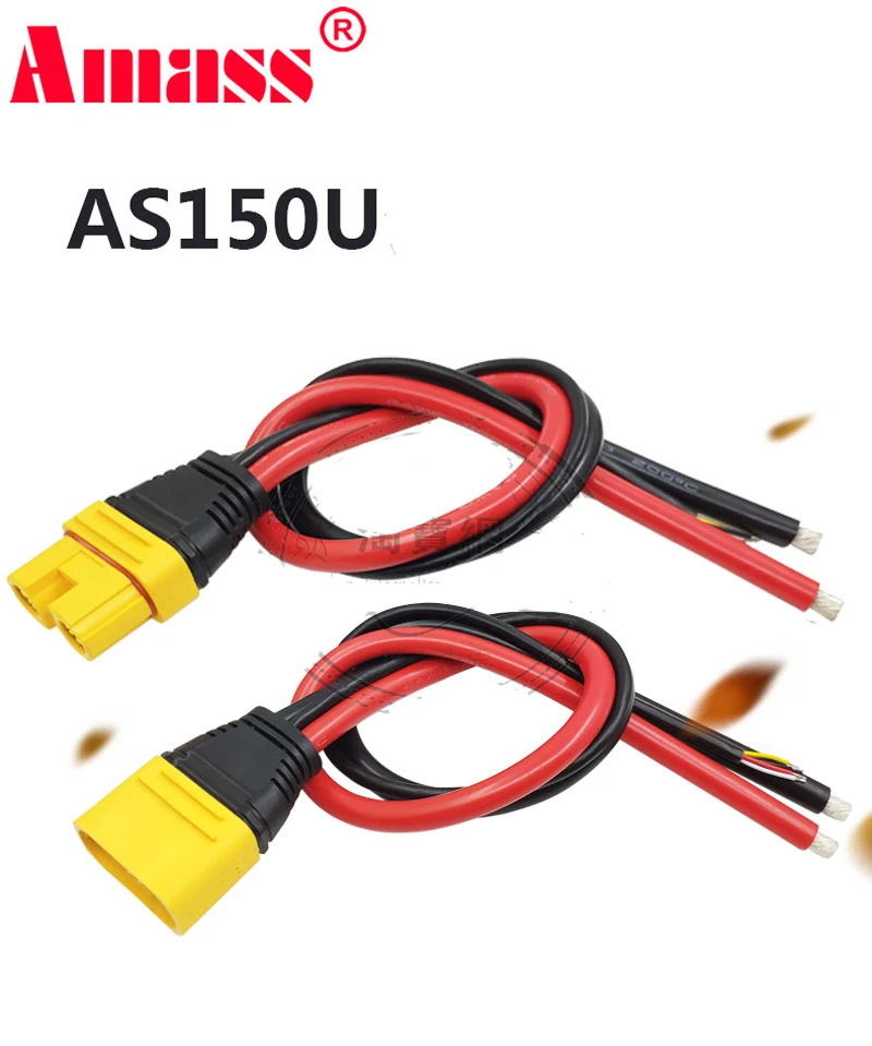 

1PCs Brandnew Amass 40cm AS150U-F AS150U-M Male Female Plug Connector Cable Wire Line Cord Plug With Resistance Connecting Plug