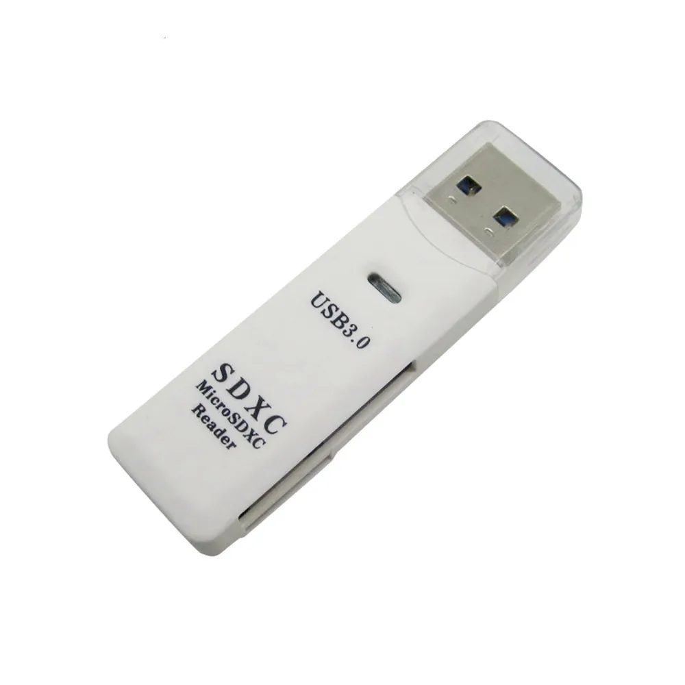 Белый MINI-USB 3,0 Card Reader для Micro SD/SDXC TF 5 Гбит/с супер Скорость Card Reader Адаптер для компьютера тетрадь - Цвет: Белый