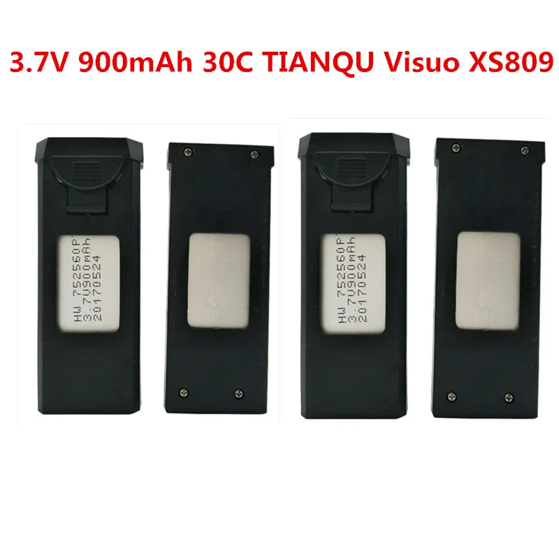 Складной Дрон Квадрокоптер TIANQU Visuo XS809 Lipo Battery 4 шт./лот 3 7 в 900 мАч 30C S809HC XS809HW XS809W|lipo