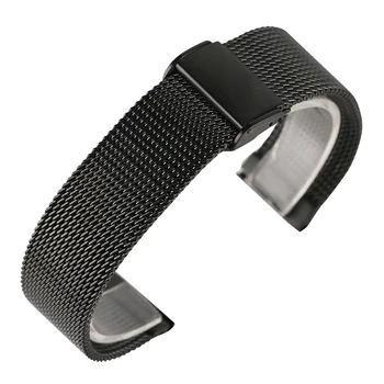 

High Quality 18mm 20mm 22mm Mesh Stainless Steel Men Women Watchband Hook Buckle Strap Watches Replacement Bracelet for HUAWEI