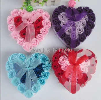 

Wholesale 24pcs Creative Beautiful Rose Flower Soap wedding favors gifts souvenirs baby shower favor gift free shipping