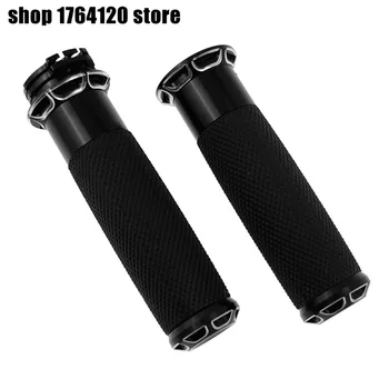 

Motorcycle Universal 1" 25mm Hand Grip Black Handlebar Grips For Harley Touring Sportster Iron 883 1200 Dyna Softail VRSC