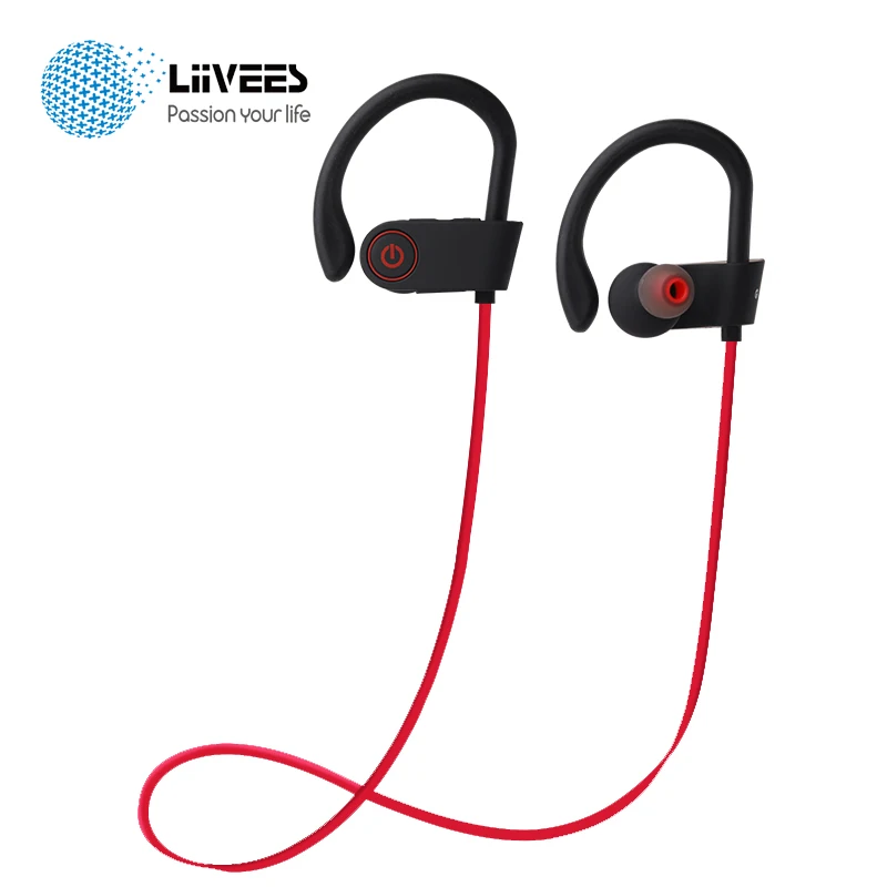 

LiiVEES U8 Bluetooth earphone fone de ouvido Wireless Bluetooth Headset Earphones with Mic Sports Ear-hook Bluetooth Earphones