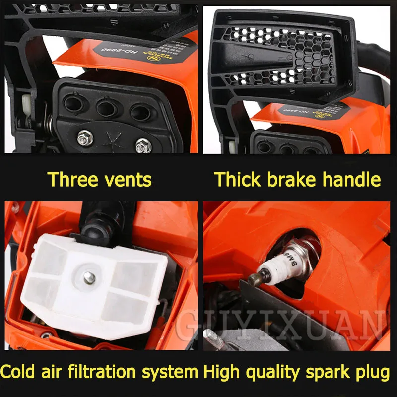 GUYX chain upgrade! 5kw chainsaw Multifunctional DIY woodworking power tool set Portable chain saw