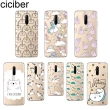 ciciber Cartoon Unicorn Phone Case For Oneplus 7 Pro 1+7 Pro Soft TPU Cover for Xiaomi 9 Coque For Redmi Note 7 6 Pro Fundas