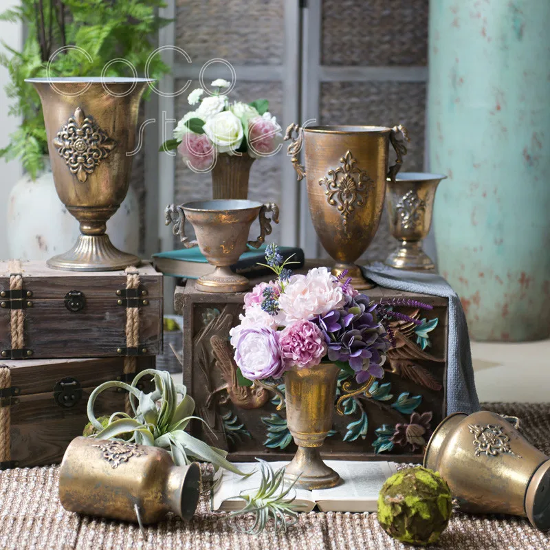 vintage brass vase (2)
