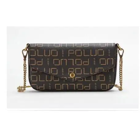

2019 new fashion European and American retro envelopes chain three piece handbag lady all-match simple hand single shoulder bag