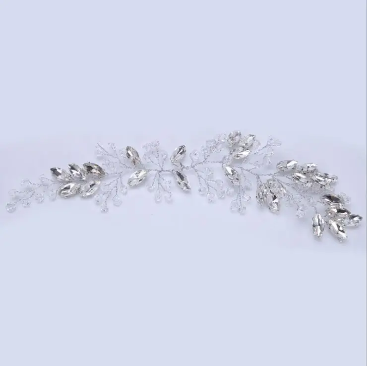 Clear Crystal Rhinestone Flower Wedding Hair Accessory