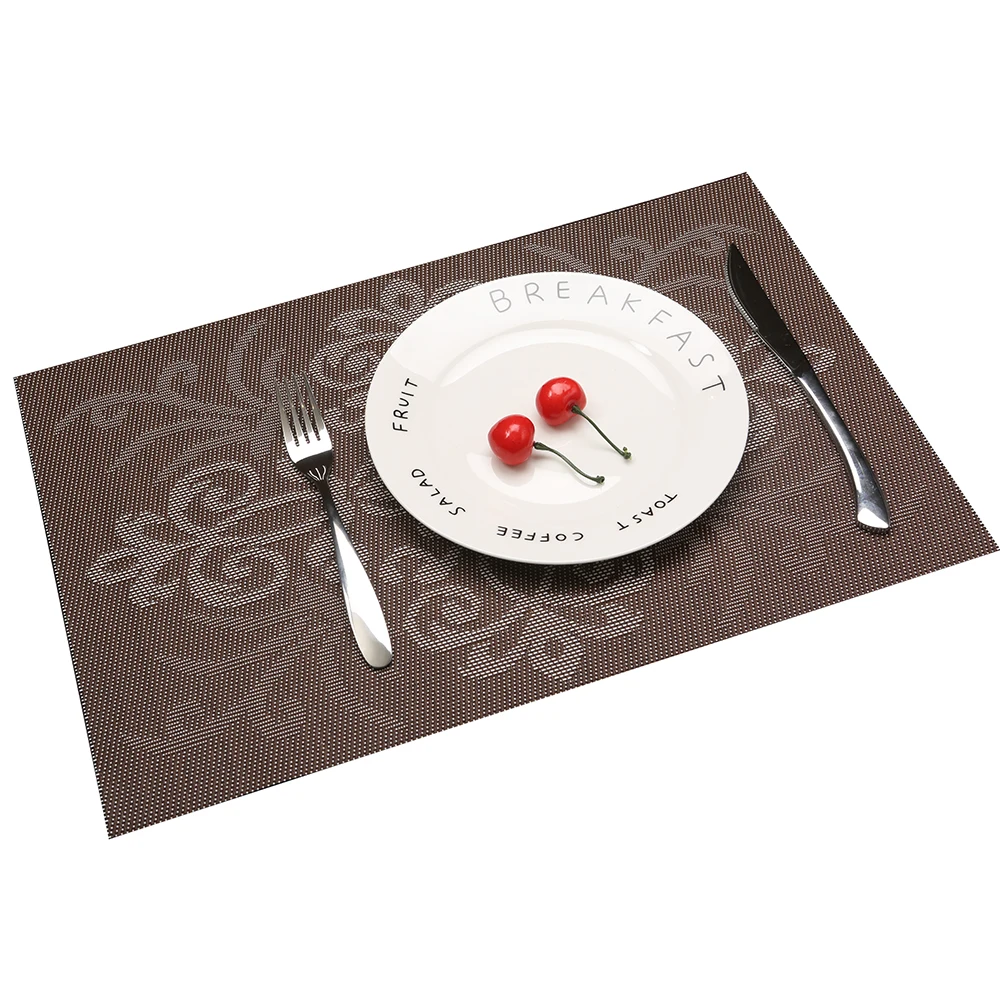 

Chinese Knot Dinner Placemats PVC Placemat Mat For Table Kitchen Rectangle Dining Table Mat Pads Bowl Pad Coasters 30*45cm